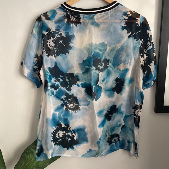 Sheer Watercolour Floral Tee with - Picture 6 of 7